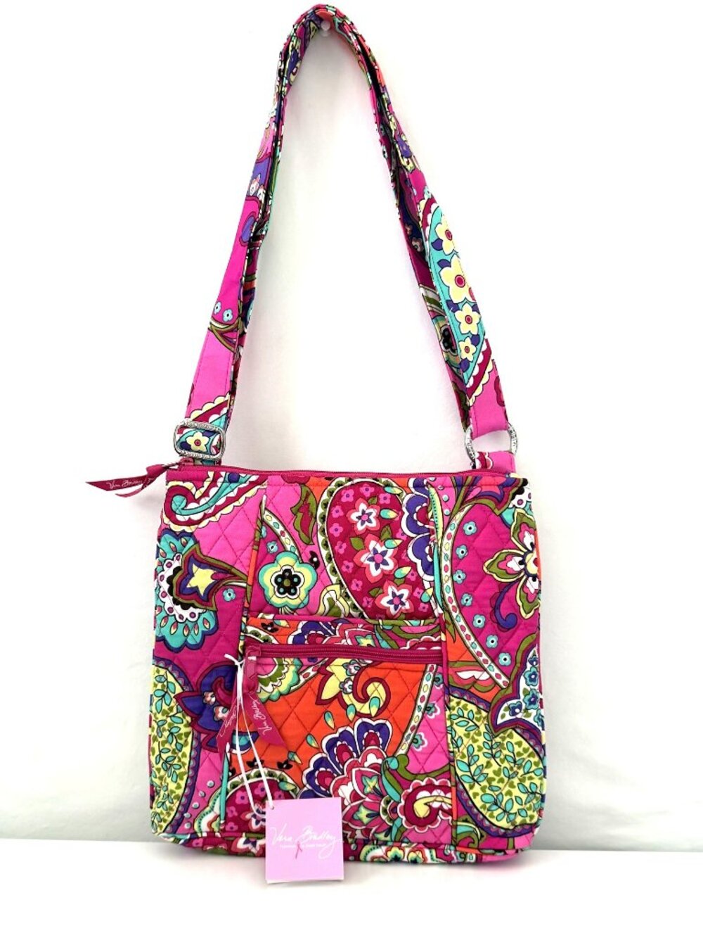 💖 Vera Bradley Triple Zip Crossbody (NWT) — Breast Cancer Awareness Edition 💖